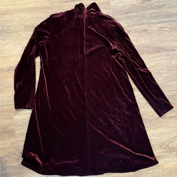 VTG K C Spencer New York Ruby Velvet Long Sleeve Scoop Neck Women’s Dress Size 6 - Picture 7 of 10